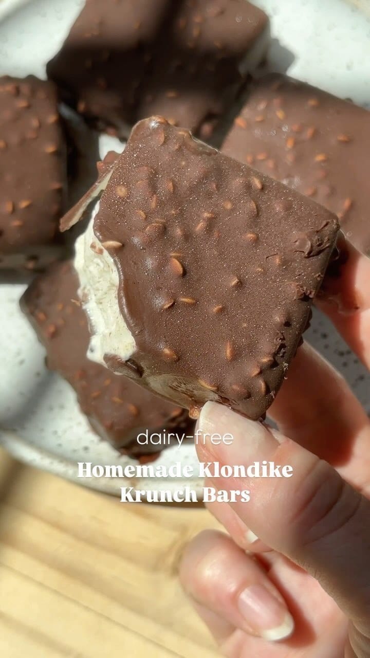 Photo du plat : Barres Klondike Véganes au Chocolat Croquant