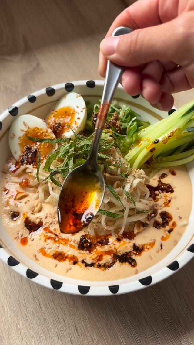 Photo du plat : Nouilles Froides, Sauce Crémeuse au Lait de Coco
